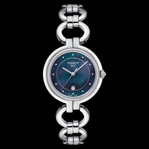 Tissot Flamingo Stainless Steel / Black MOP / Bracelet