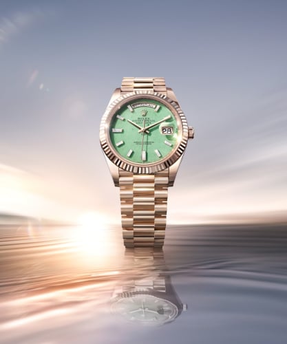 Rolex Day-Date 40 Jubilee Gold / Green Aventurine
