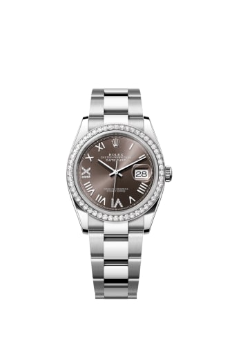Rolex Datejust 36 Stainless Steel - Diamond/ Dark Grey Roman Diamond / Oyster