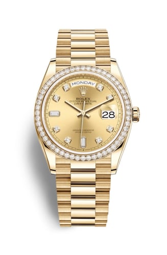 Rolex Day-Date 36 Yellow Gold / Diamond / Champagne-Diamond / President