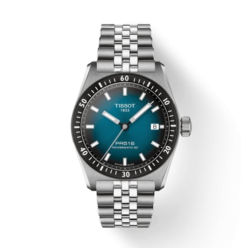 Tissot PR516 Powermatic 80 Stainless Steel / Blue Gradient / Bracelet