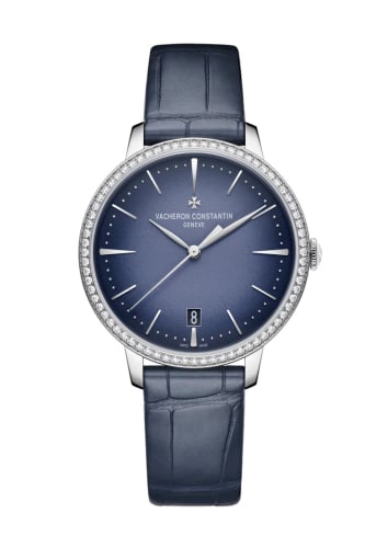 Vacheron Constantin Patrimony Self-Winding 36.5 White Gold - Diamond / Blue