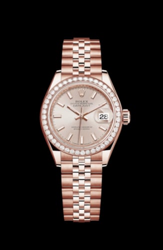 Rolex Lady-Datejust 28 Everose Diamond / Jubilee / Sundust