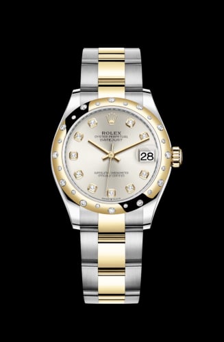 Rolex Datejust 31 Stainless Steel / Yellow Gold / Domed - Diamond / Silver - Diamond / Oyster