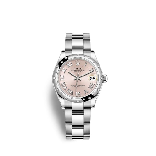 Rolex Datejust 31 Stainless Steel Domed Diamond / Oyster / Pink - Roman