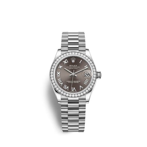 Rolex Datejust 31 White Gold Diamond / Grey - Roman