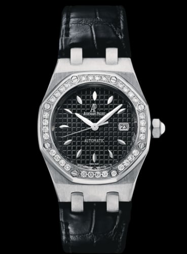 Audemars Piguet Royal Oak Selfwinding 77321 Stainless Steel / Diamond / Black / Alligator