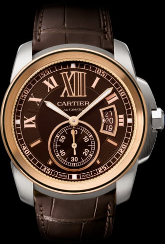 Cartier Calibre de Cartier 42 Stainless Steel / Pink Gold / Chrocolate