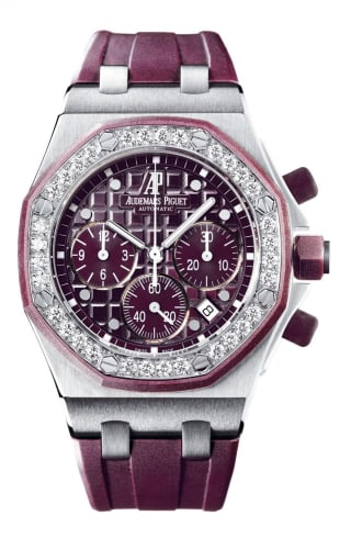Audemars Piguet Royal Oak OffShore 26048 Lady Chronograph Stainless Steel / Plum