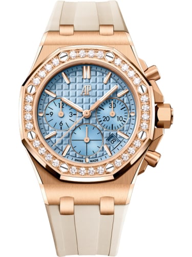 Audemars Piguet Royal Oak OffShore 26231 Lady Chronograph Pink Gold - Diamond / Blue