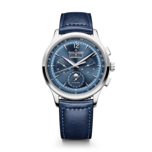 Jaeger-LeCoultre Master Control Chronograph Calendar Stainless Steel / Blue