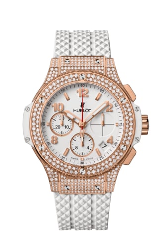 Hublot Big Bang Original 41 Red Gold - Pavé / White / Rubber