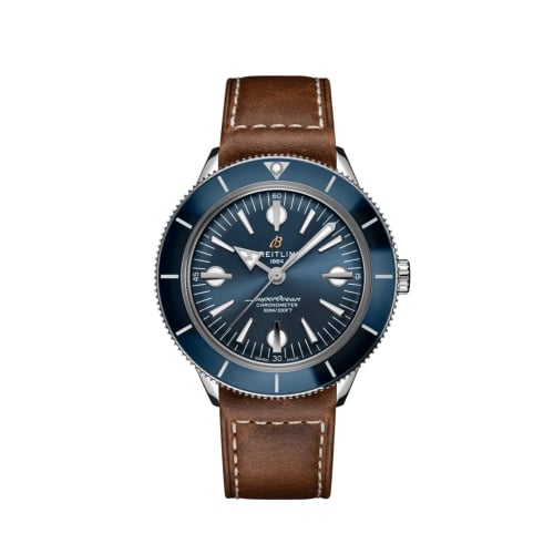 Breitling Superocean Heritage '57 Stainless Steel / Blue / Calf / Pin