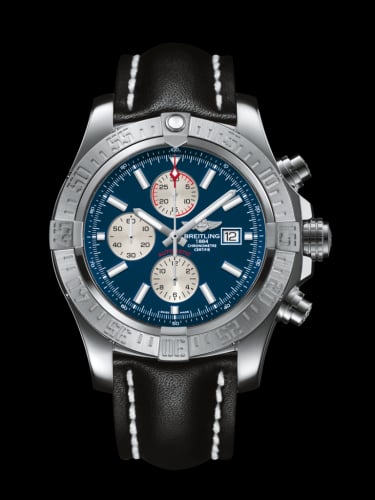 Breitling Super Avenger II Stainless Steel / Mariner Blue / Calf / Pin