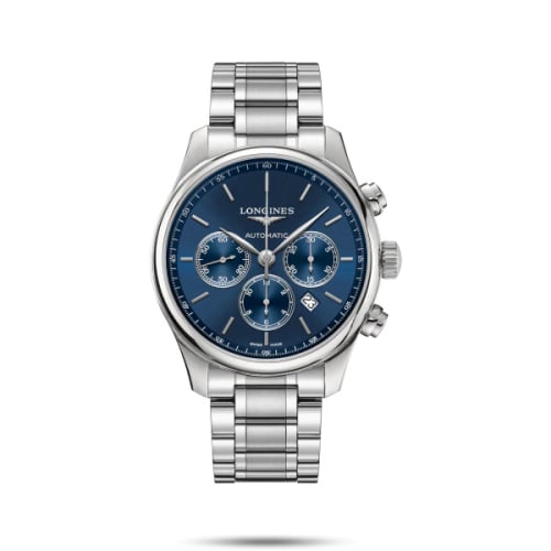 Longines Master Collection 44 Chronograph Stainless Steel / Blue / Bracelet