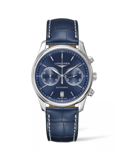 Longines Master Collection Chronograph 40 Stainless Steel / Blue / Strap