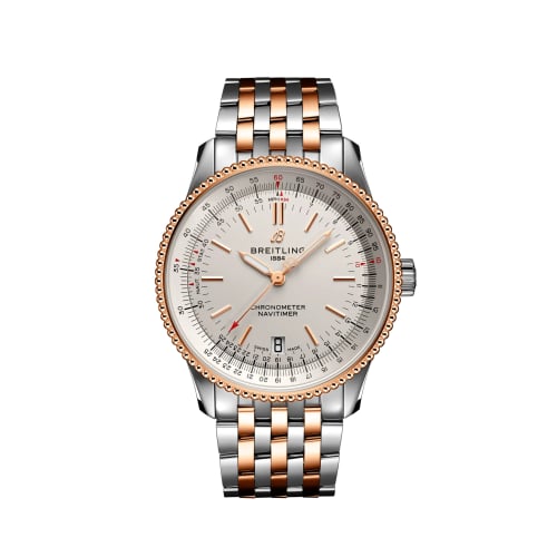 Breitling Navitimer 1 38 Automatic Stainless Steel / Red Gold / Silver / Bracelet