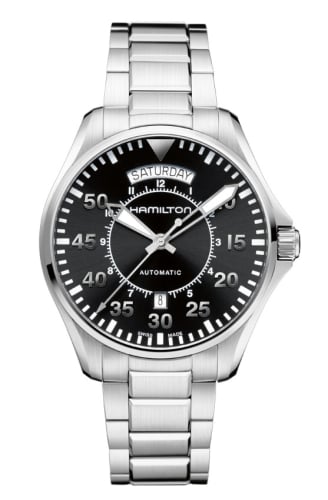 Hamilton Khaki Pilot Day Date Auto 42 Stainless Steel / Black / Bracelet