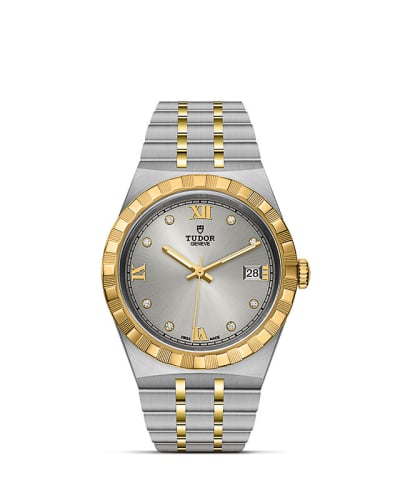 Tudor Royal Date 38 Stainless Steel / Yellow Gold / Silver - Diamond