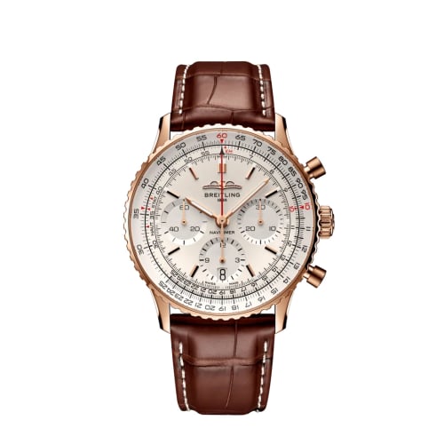 Breitling Navitimer B01 Chronograph 41 Red Gold / Silver / Alligator - Folding