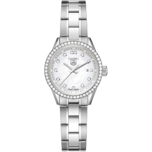 TAG Heuer Carrera Quartz 27 Stainless Steel / Diamond / MOP - Diamond / Bracelet