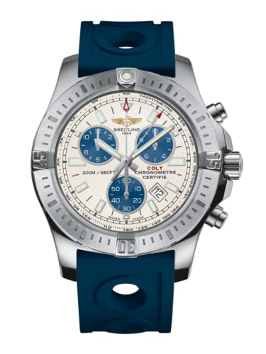 Breitling Colt Chronograph Stratus Silver / Rubber / Pin