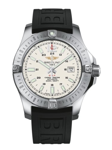 Breitling Colt 44 Automatic Stratus Silver / Rubber