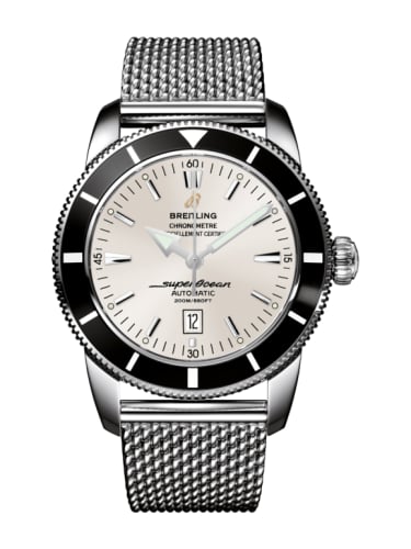 Breitling Superocean Heritage 46 Stainless Steel / Black / Stratus Silver / Milanese