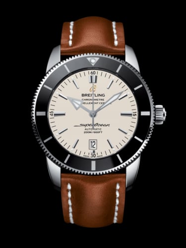 Breitling Superocean Heritage II 46 Stainless Steel / Black / Silver / Calf / Folding