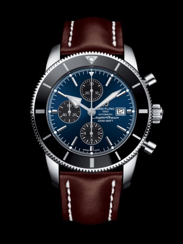 Breitling Superocean Heritage II 46 Chronograph Stainless Steel / Black / Blue / Calf / Pin