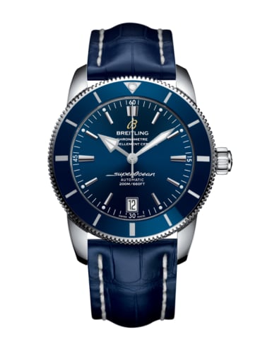 Breitling Superocean Heritage II 42 Stainless Steel / Blue / Blue / Croco / Pin