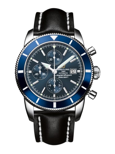 Breitling Superocean Heritage 46 Chronograph Stainless Steel / Blue / Blue / Calf