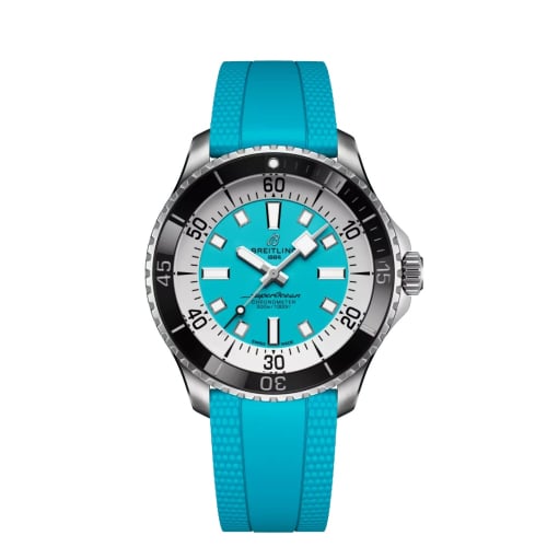 Breitling SuperOcean Automatic 44 Stainless Steel / Turquoise / Rubber