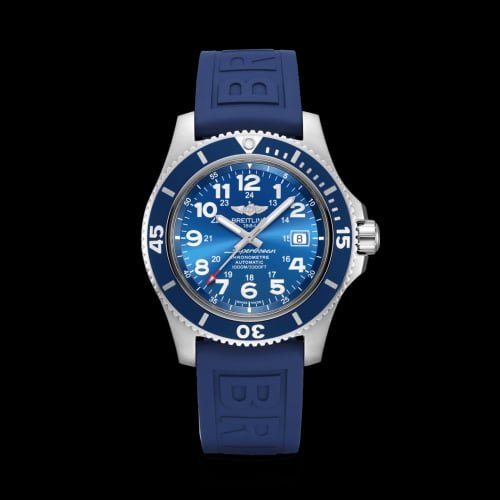 Breitling Superocean II 44 Stainless Steel / Blue / Mariner Blue / Rubber / Folding