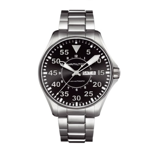 Hamilton Khaki Aviation Pilot Day Date 46 Stainless Steel / Black / Bracelet