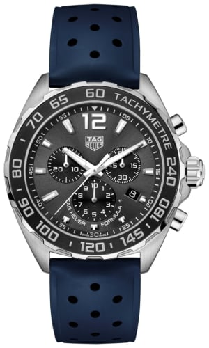 TAG Heuer Formula 1 Chronograph Quartz 43 Stainless Steel / Grey / Rubber / US Exclusive
