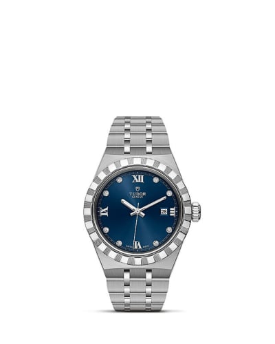 Tudor Royal Date 28 Stainless Steel / Blue - Diamond