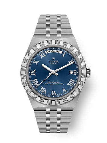 Tudor Royal Day-Date 40 Stainless Steel / Blue - Roman