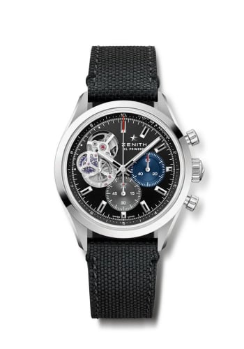 Zenith Chronomaster Open Stainless Steel / Black / Rubber