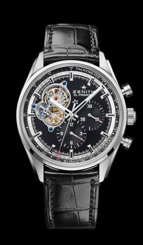 Zenith El Primero Chronomaster Open Stainless Steel / Black / Alligator