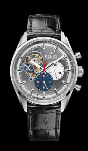 Zenith El Primero Chronomaster Open Stainless Steel / Grey 1969 / Alligator