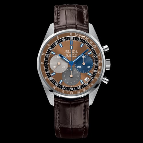 Zenith El Primero A386 Revival 50th Anniversary El Primero Stainless Steel / Tobacco / Fine Watch Club