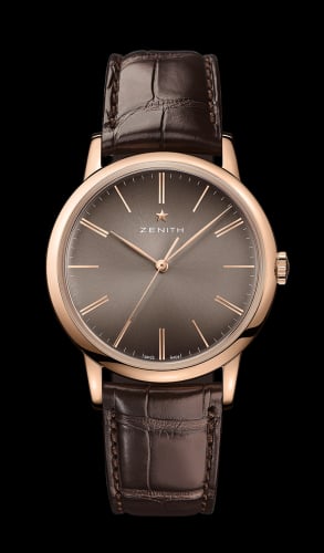 Zenith Elite Classic Rose Gold / Brown / Alligator