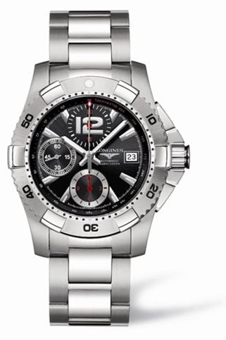 Longines Hydroconquest Chronograph Tachymeter Black