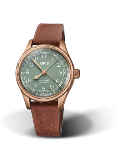 Oris Big Crown Pointer Date 36 Bronze / Green / Strap