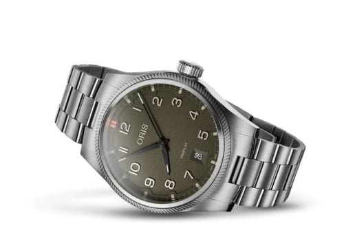Oris Big Crown ProPilot Date Stainless Steel / Moss / Bracelet