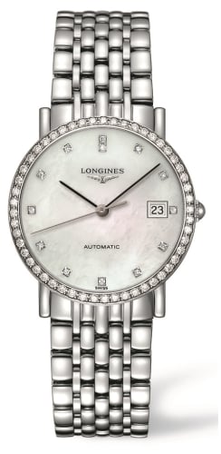 Longines Elegant Collection 34.5 Automatic Stainless Steel / Diamond / MOP / Bracelet