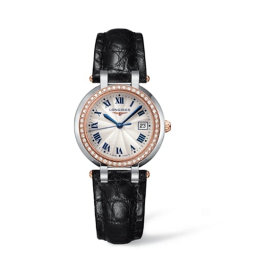 Longines PrimaLuna Quartz 30 Stainless Steel / Pink Gold / Diamond / Silver - Roman