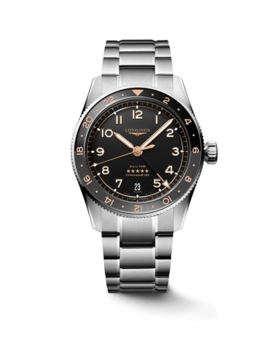 Longines Spirit Zulu Time 39 Stainless Steel / Black / Bracelet