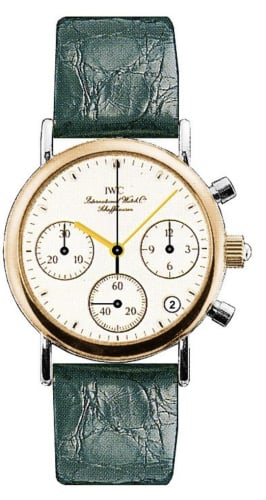 IWC Schaffhausen Portofino Lady Chronograph MecaQuartz Stainless Steel / Rose Gold / White / Alligator